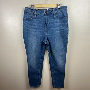 Madewell Curvy High-Rise Skinny Crop Jeans Size 34 Dalstrom Medium Wash Blue